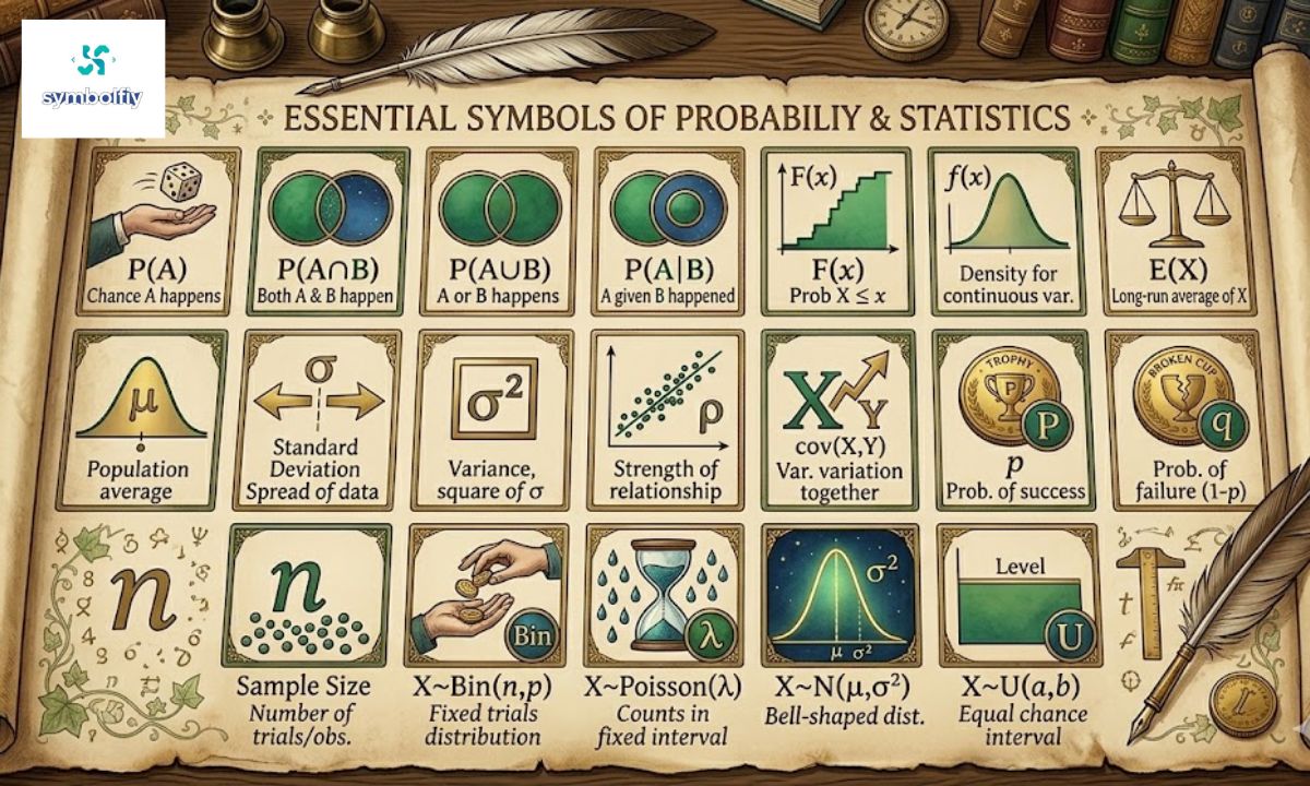 25 Probability Symbols: Names, Meanings, and How They Work