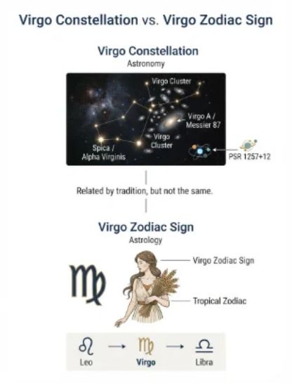 Virgo Constellation vs. Virgo Zodiac Sign