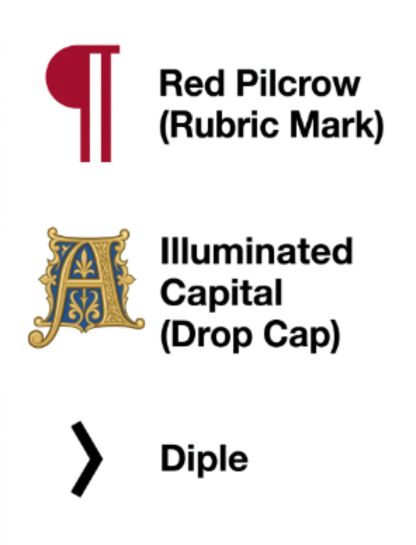 Decorative and Historical Paragraph Symbols 